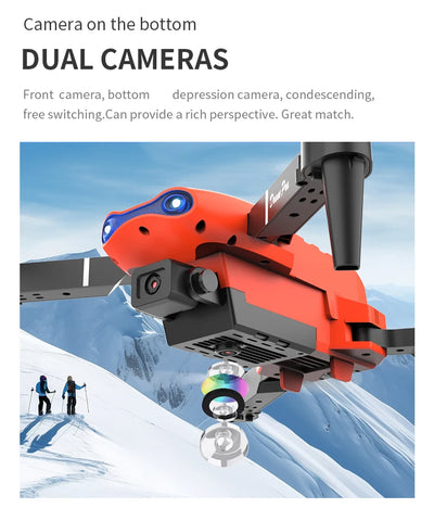 E99 PRO Drone with Flash Professional HD Dual Camera WIFI Obstacle Avoidance RC Helicopters Aerial Photography Quadcopter - Smarsty
