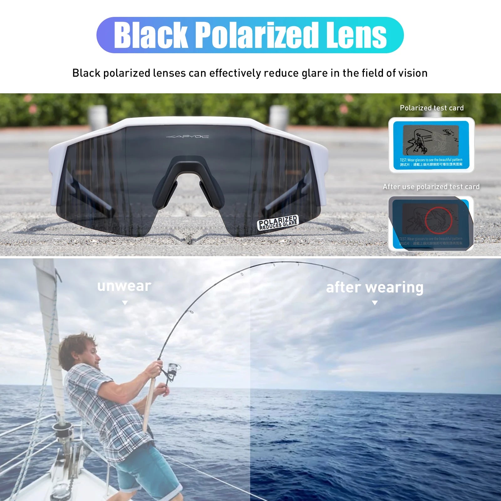 Kapvoe  Bicycle Cycling Sunglasses Polarized Cycling Glasses Bike MTB UV400 Mountain Men/Women Eyewear Outdoor Sport Goggles