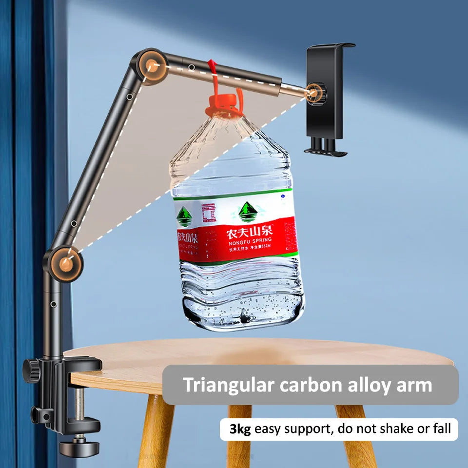 Long Arm 360 Tablet Holder Stand for 4 To 12.9Inch Tablet Smartphone Bed Adjustable Desktop Lazy Holder Bracket Support for Ipad