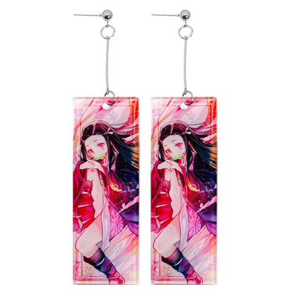 Acrylic Tanjiro Earrings for Women Anime Cosplay Jewelry - Smarsty
