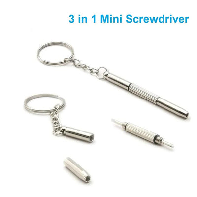 1/2/10pcs Mini 3 in1 Screwdriver Eyeglass Optical Eye Glasses Portable Spectacles Watch Repair Kit Practical Household Hand Tool - Smarsty