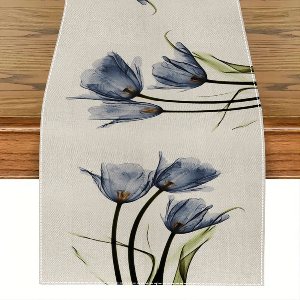 Rustic Farmhouse Linen Table Runner for Elegant Dining - Smarsty