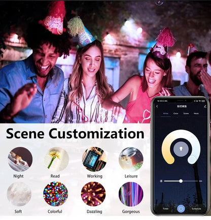 Tuya Smart E27 LED Bulb with RGB Colors and Remote Control - Smarsty