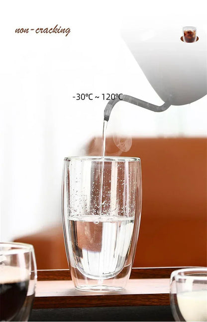 Double Wall Insulated Glass Mugs for Coffee and Tea - Smarsty