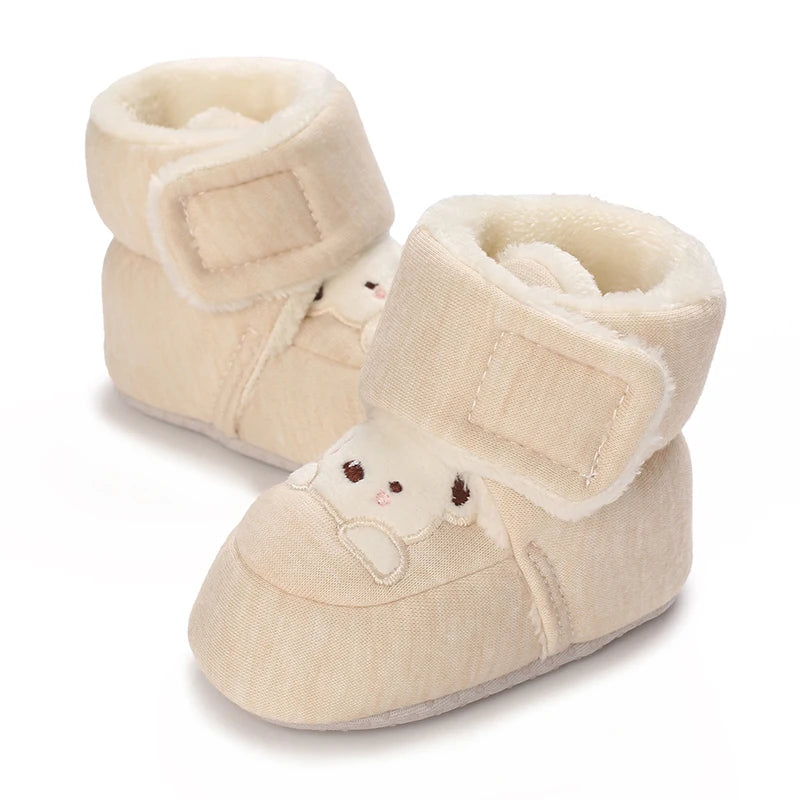 Soft Soled Bear Baby Snow Boots Warm Plush First Walkers - Smarsty