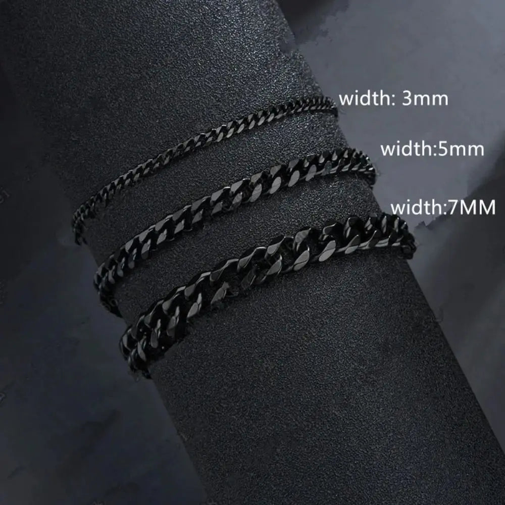 Trendy Stainless Steel Cuban Chain Bracelet for Men - Smarsty