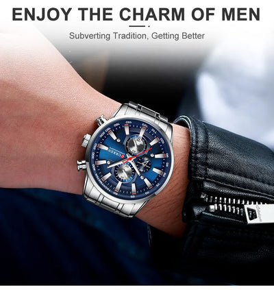 Luxury CURREN Quartz Men’s Watch Waterproof Sport Chronograph - Smarsty