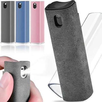 Two In One Screen Cleaner Spray Bottle With Microfiber Cloth