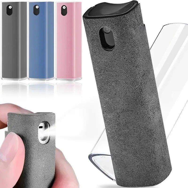Two In One Screen Cleaner Spray Bottle With Microfiber Cloth