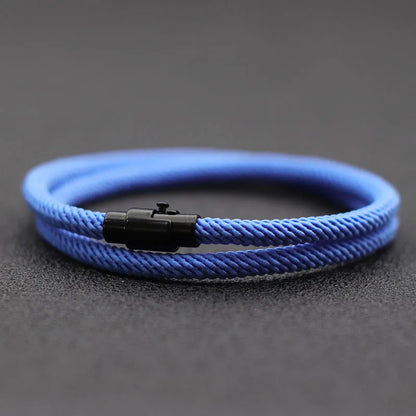 Double Layer Magnetic Buckle Men's Survival Bracelet - Smarsty