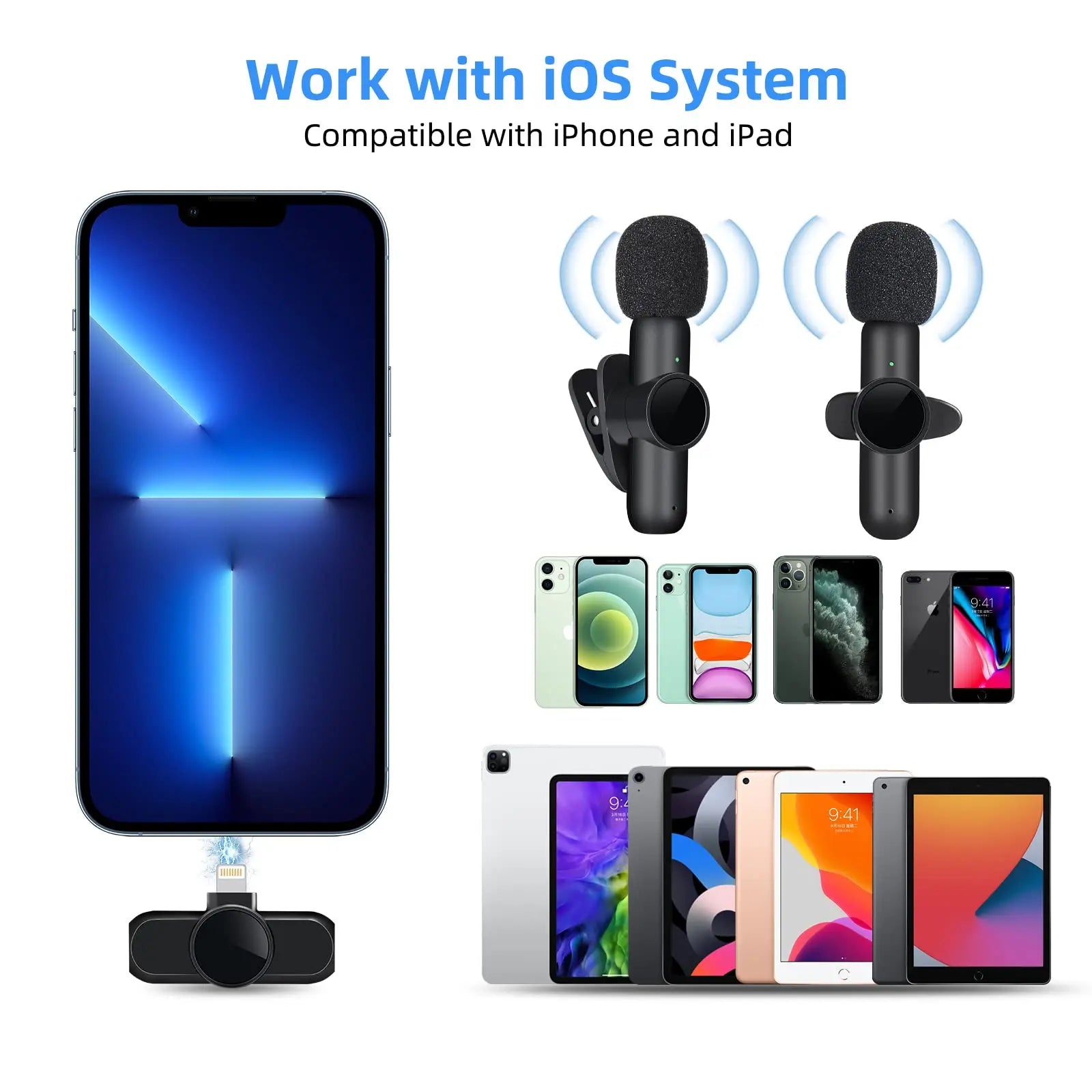 2.4G Wireless Lavalier Microphone for Clear Audio Recording - Smarsty