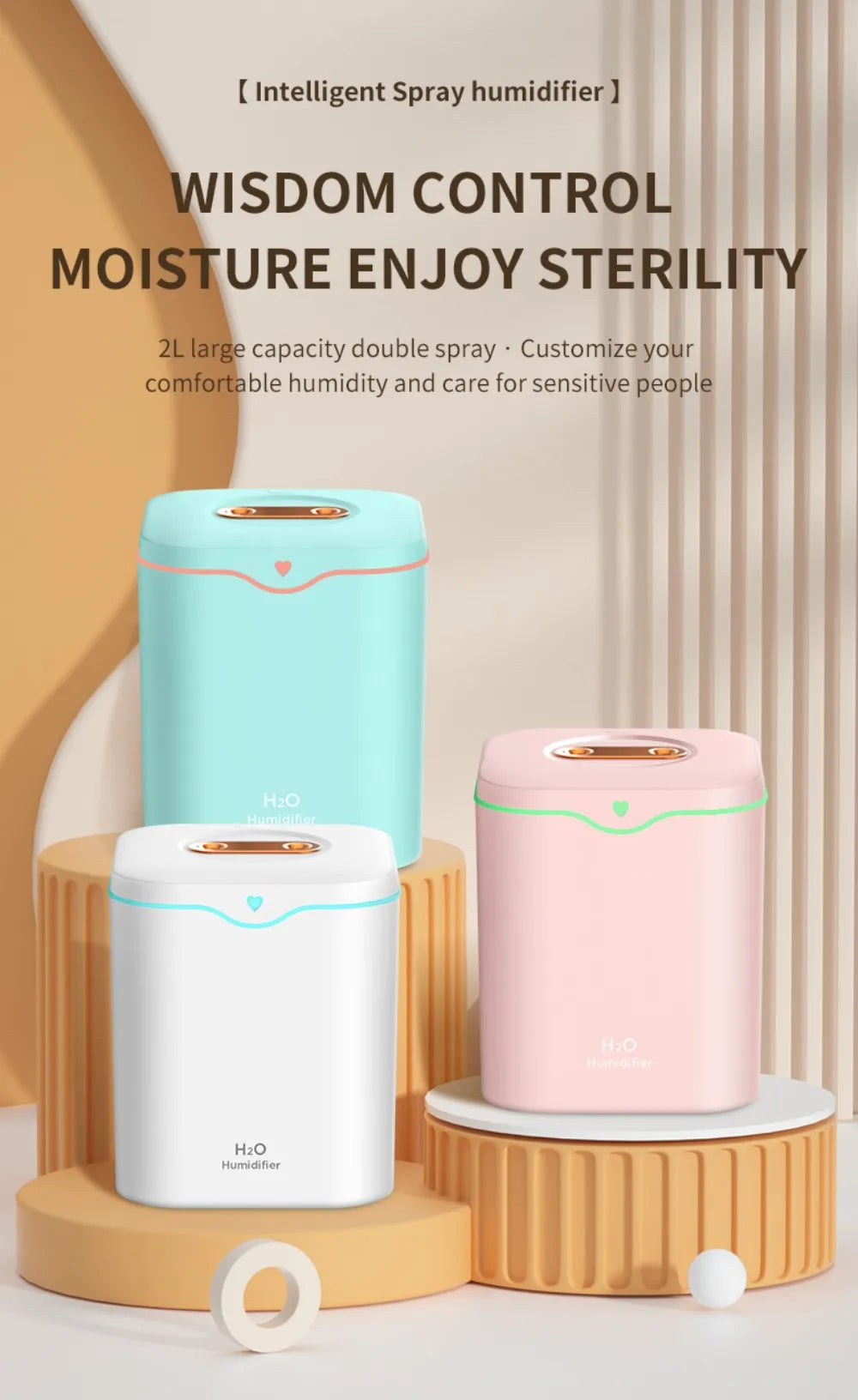 Double Spray USB Air Humidifier With Large Capacity - Smarsty