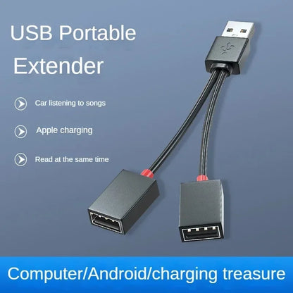 Car USB Hub 1 In 2 Out Charging Cable CompactLight