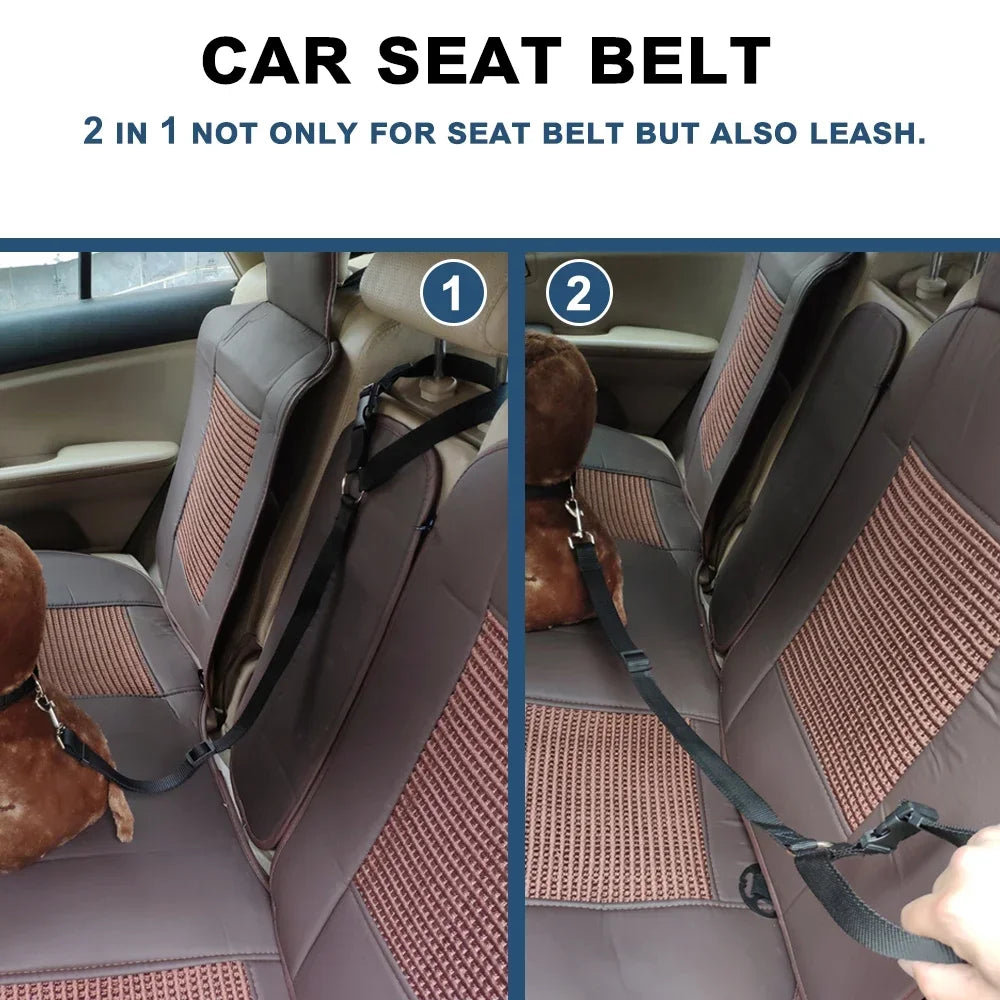Adjustable Two-in-One Pet Car Seat Belt Harness - Smarsty