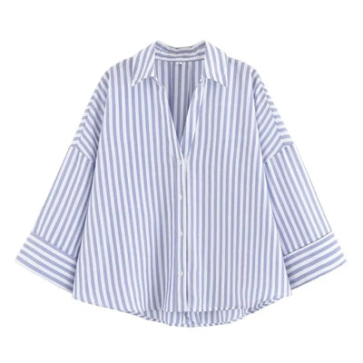 HipSeam Wide Sleeved Shirt Women Spring Asymmetric Hem Button Women's Shirts Simple Lady Johnny Collar Linen Shirts & Blouses - Smarsty