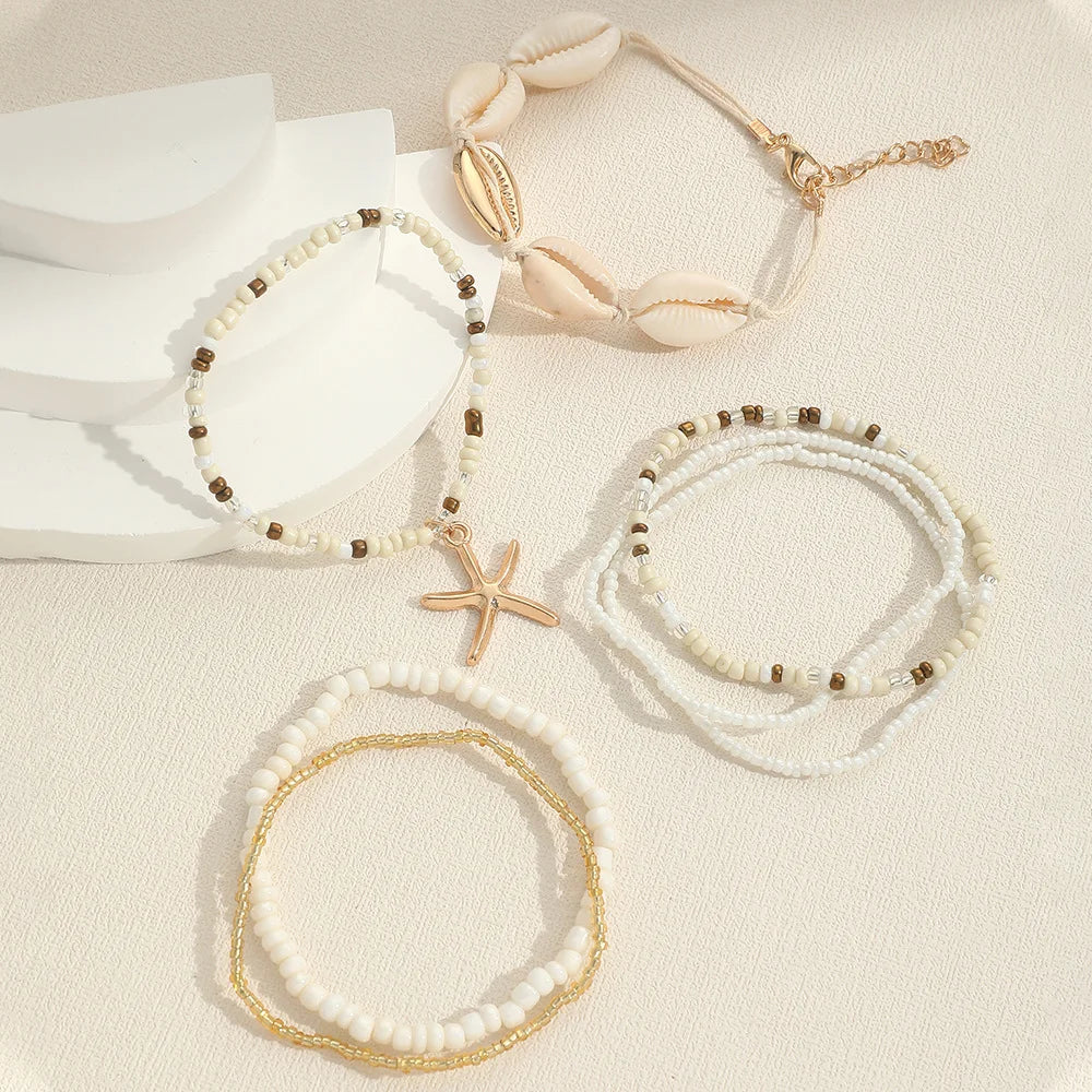 Bohemian Ocean Style Starfish Shell Bracelets for Women - Smarsty