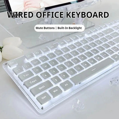 Silent All Metal 104 Key Keyboard For Office And Gaming