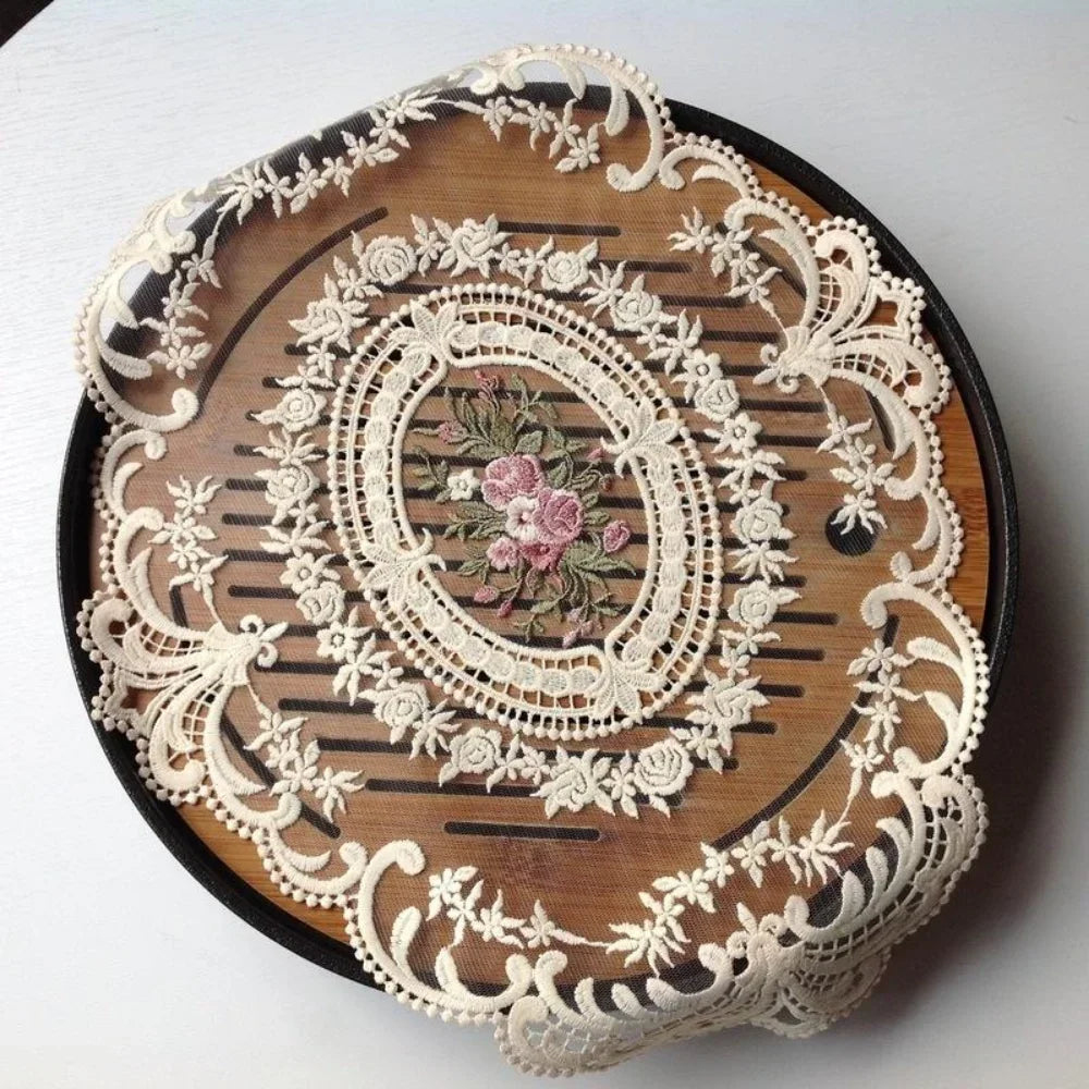 European Lace Embroidered Coaster for Christmas Decor - Smarsty