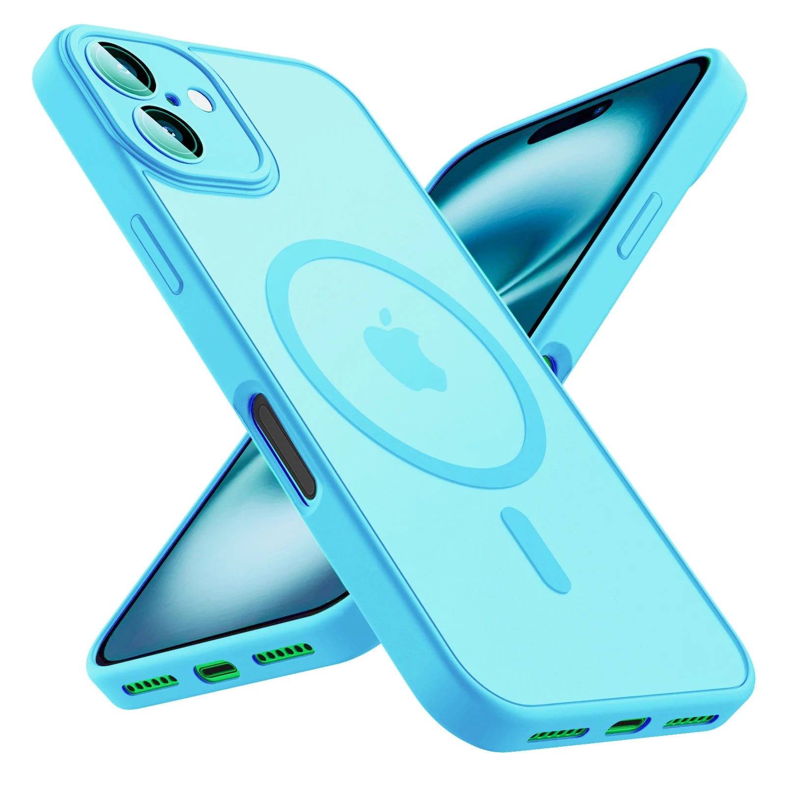 Luxury Frosted Phone Case For iPhone 16 15 14 13 12 11 Pro Max Plus 17 Air For Magsafe Matte Transparent Magnetic Cover - Smarsty