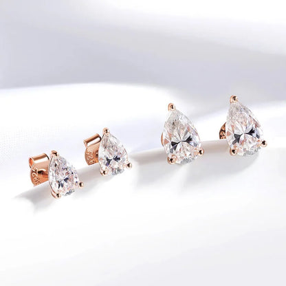 Certified Moissanite Stud Earrings VVS1 18k Gold Plated - Smarsty