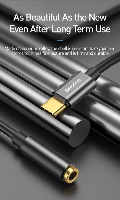 Baseus Type C to 3.5mm Audio Adapter for Headphones - Smarsty