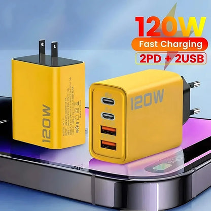 120W USB C Fast Charger PD Quick Wall Adapter Universal - Smarsty