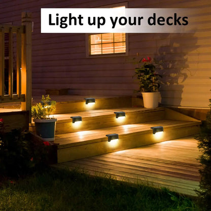 Solar LED Garden Lights Waterproof Outdoor Step Lamps - Smarsty