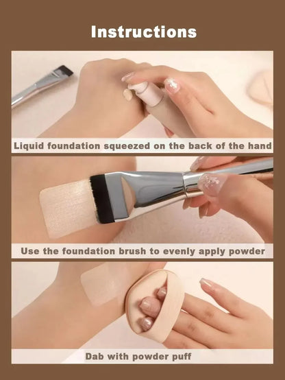 Ultra-thin Flat Foundation Brush for Seamless Makeup Application - Smarsty
