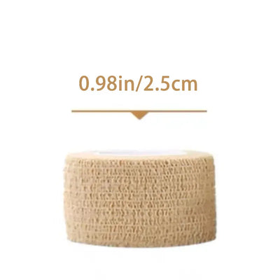 10 Rolls Medical Adhesive Bandage Elastic Breathable Sports Self Adhesive Tape Beige Wrap Finger Tape For Wrist Ankle First Aid - Smarsty