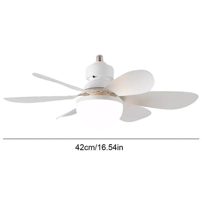 Screw in Ceiling Fan in Light Socket with Remote Ceiling Fan with Light for Bedroom Kitchen Living Room