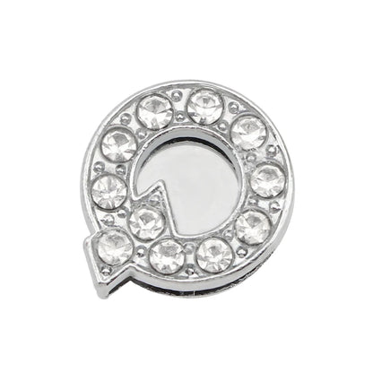 1PC Shoe Charms Glitter Rhinestone Letter Crystal Alphabet Shoes Charm Decorations Jewelry Slider Bracelet Wristbands Accessorie