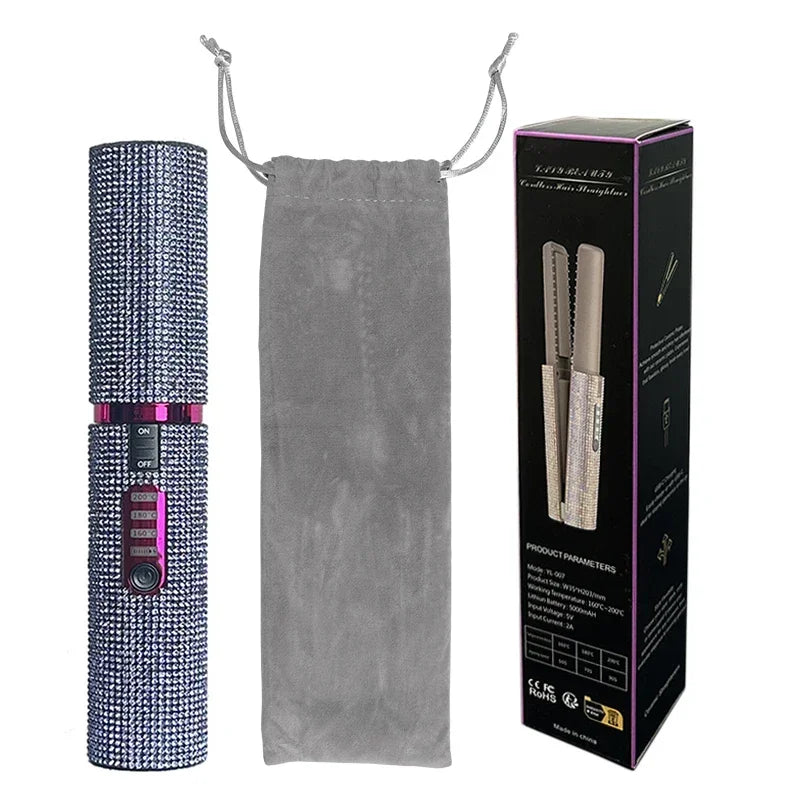 2 in 1 Wireless Hair Straightener and Curler Brush - Smarsty