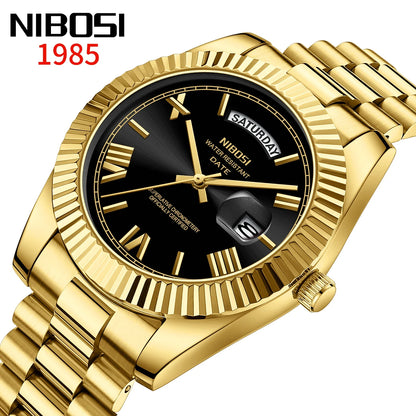 NIBOSI Luxury Stainless Steel Quartz Watch for Men - Smarsty