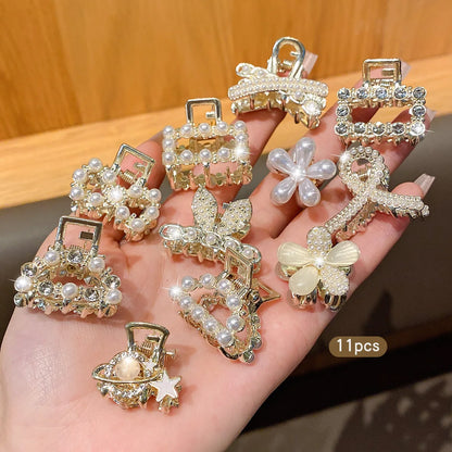 Fashionable Alloy Rhinestone Hair Clips for Women - Smarsty