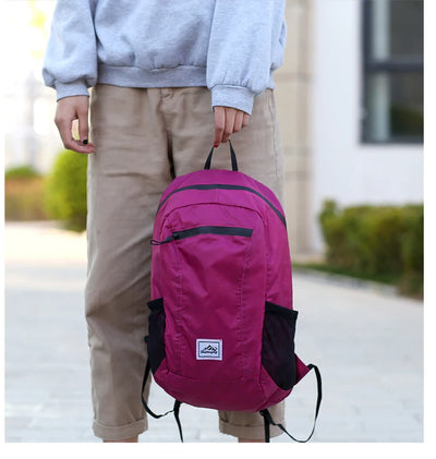 18L Portable Foldable Backpack Folding Mountaineering Bag Ultralight Outdoor Climbing Cycling Travel Knapsack Hiking Daypack by Smarsty