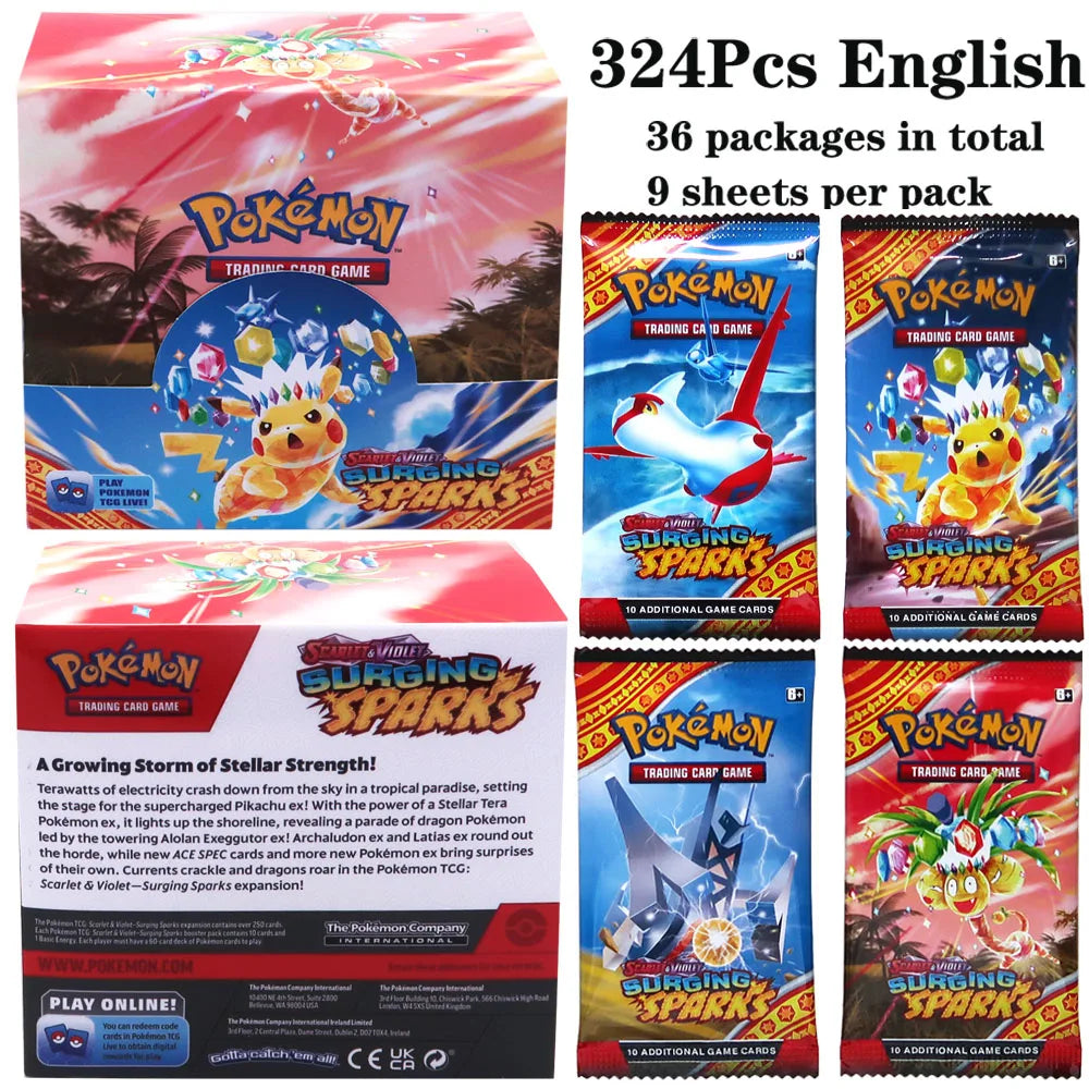 324pcs Pokemon TCG: Sword & Shield-Fusion Strike Booster Display Box (36 Packs) Board Game Card DESTINED RIVALS Stellar Crown - Smarsty