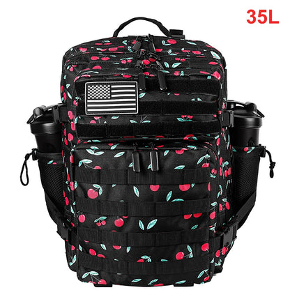 35L Tactical Backpack for Women Men Molle Outdoor Travel Camping Hiking Bag Sports Weekend Athlete Gym Rucksack Dual Cup Holders - Smarsty
