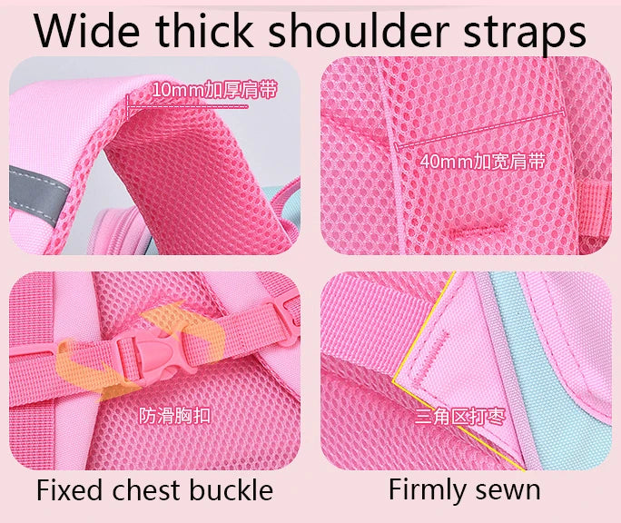 Unicorn Kids Backpack Waterproof School Bag for Girls - Smarsty