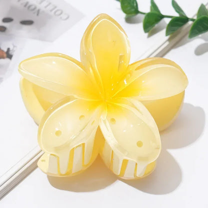 Gradient Large Flower Acrylic Hair Clip Boho Beach Accessory - Smarsty