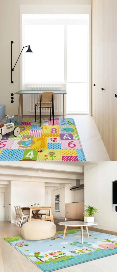Foldable Baby Play Mat Children's Double-sided Pattern Protection Non-slip Activity Carpet Children's Educational Activity Mat by Smarsty