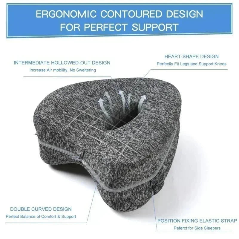 Memory Foam Leg Pillow for Pregnancy and Sciatica Relief - Smarsty