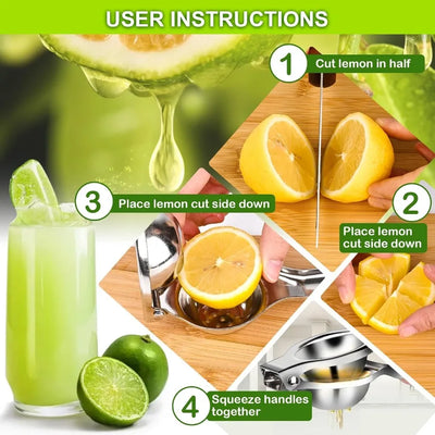 Stainless Steel Lemon Squeezer Manual Lemon Clip Processor Household Orange Citrus Juicers Fruit Pressing Kitchen Accessories by Smarsty