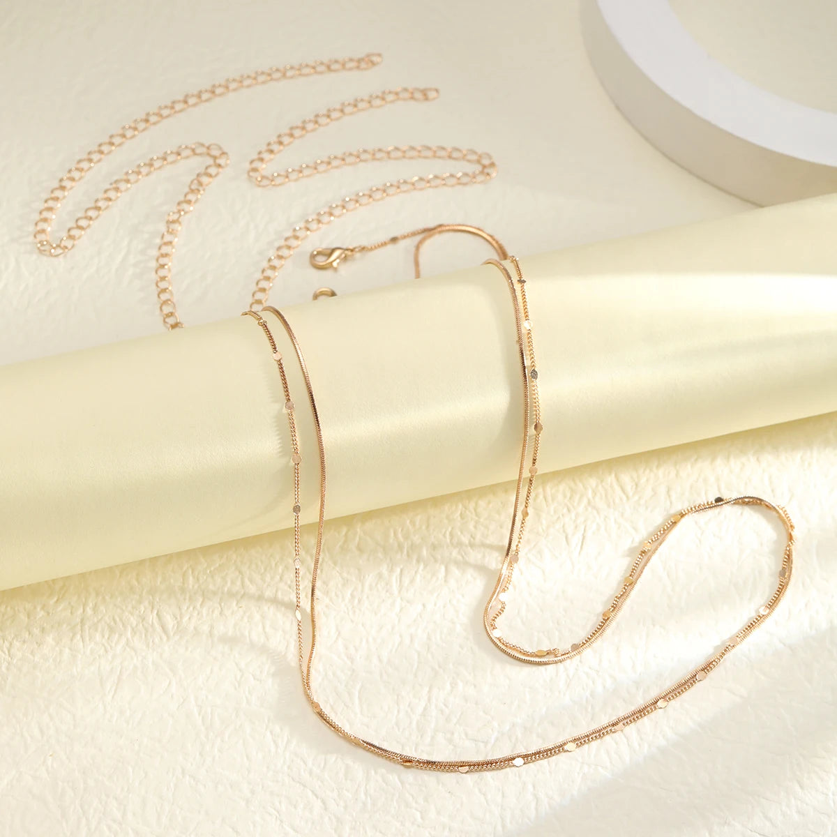 Double Layer Sequin Coin Waist Chain Belt - Smarsty
