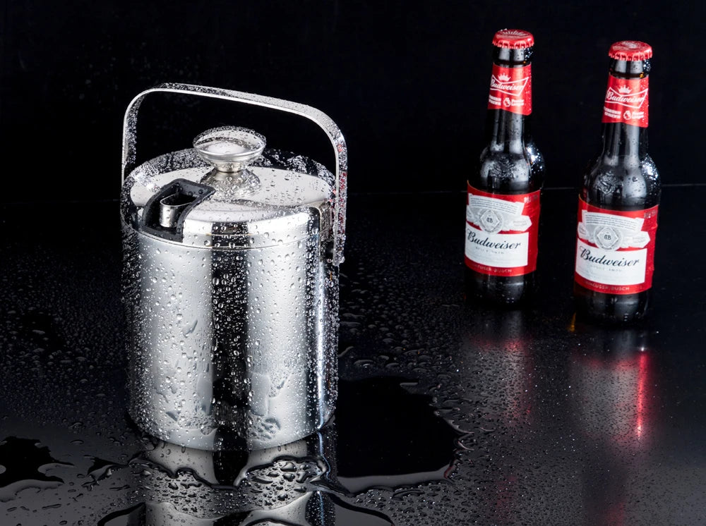 Portable Stainless Steel Ice Bucket for Outdoor Parties - Smarsty