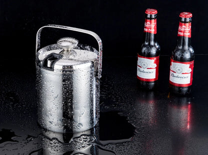 Portable Stainless Steel Ice Bucket for Outdoor Parties - Smarsty