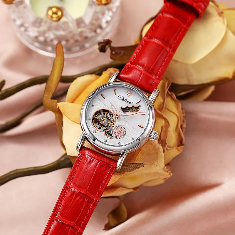 Luxury Women's Automatic Mechanical Watch with Moon Phase - Smarsty