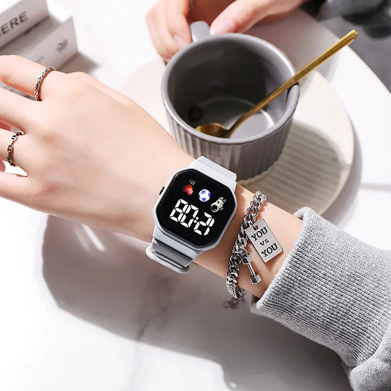 Children's Square Astronaut LED Watch for Stylish Kids - Smarsty