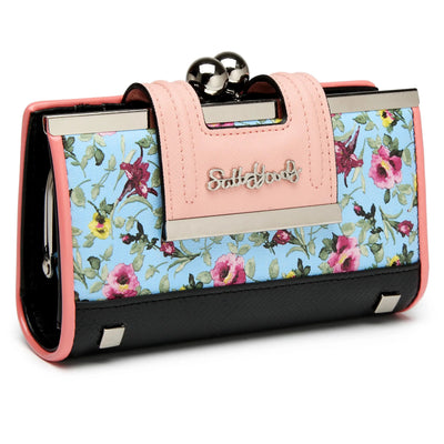 Women Wallet Leather Large Capacity Handbag Long Purse 10-card slots and clips Zero SY5025 - Smarsty