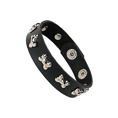 Punk Dark PU Chain Bracelet Multi Layered Fashion Jewelry - Smarsty