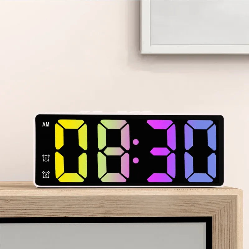 LED Digital Alarm Clock with Voice Control and Dual Snooze - Smarsty